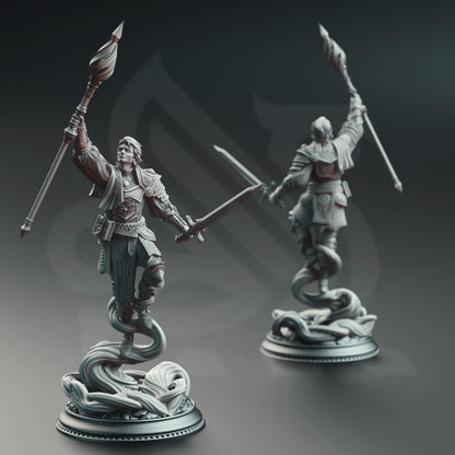 Chandler Marks - Court Mage of Grimhelm | A Grim Siege | DM STASH | High Quality Resin | Magic, Wizard, Sorcerer, Male, Staff, Sword, Human