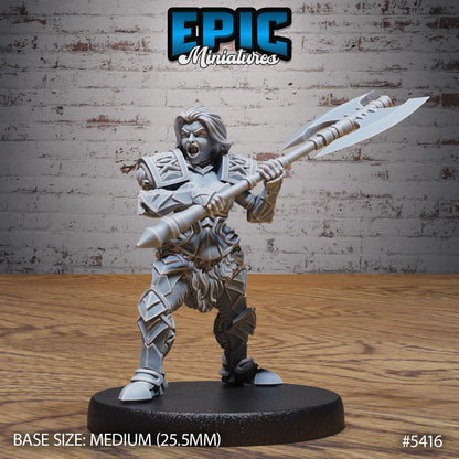 Dwarf Female Bandit (Medium) | #122 - Wild Bandits by EPIC Miniatures | High Quality Premium Resin | Lady, Sword, Gnome, Shield, Fighter