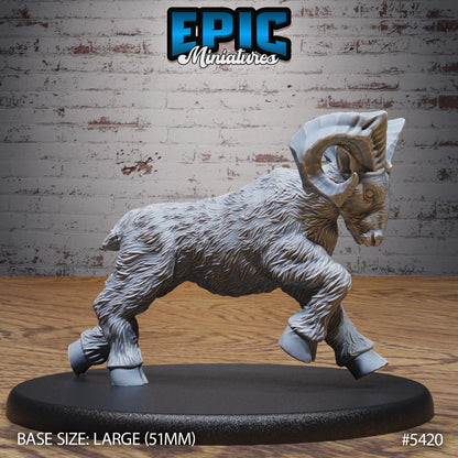 Goat Mount (Saddle or No Saddle) (Large) | #122 - Wild Bandits by EPIC Miniatures | High Quality Premium Resin | Beast, Animal, Mount, Rider