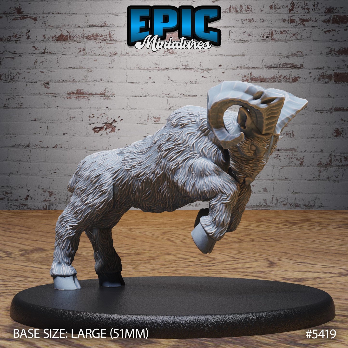 Goat Mount (Saddle or No Saddle) (Large) | #122 - Wild Bandits by EPIC Miniatures | High Quality Premium Resin | Beast, Animal, Mount, Rider