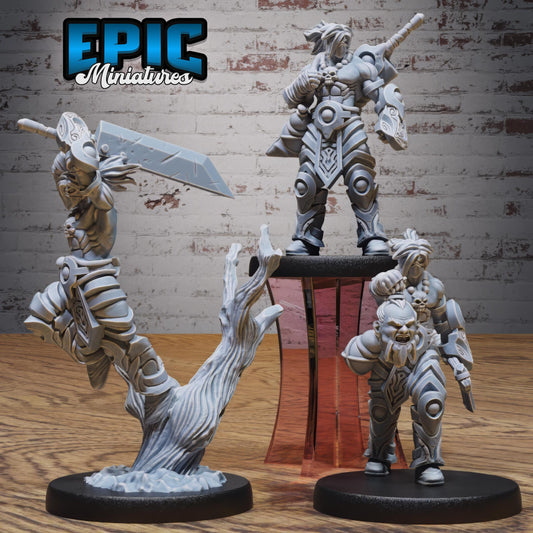 Masked Headhunter (Medium) | #122 - Wild Bandits by EPIC Miniatures | High Quality Premium Resin | Bandit, Great Sword, Skull, Abs, Head