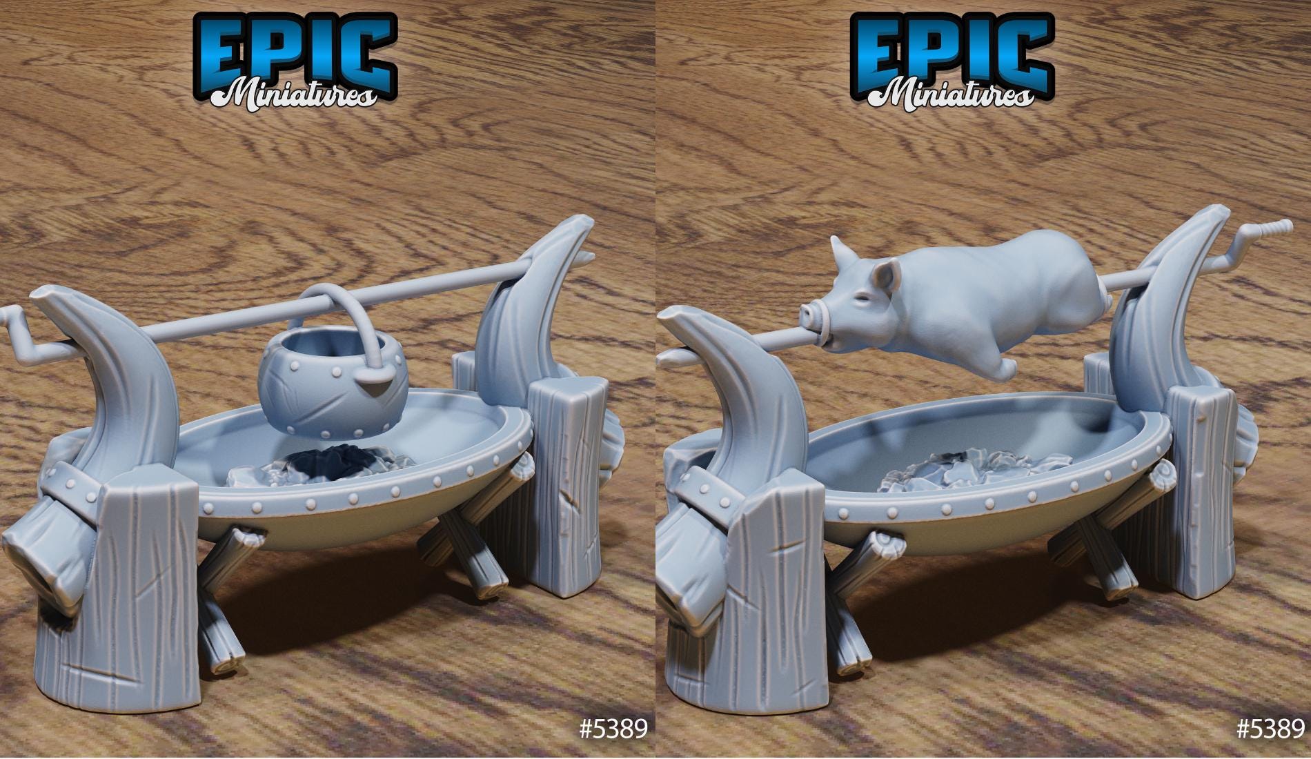 Medieval Hut Scatter | #122 - Wild Bandits by EPIC Miniatures | High Quality Premium Resin | Rugs, Spitfire, Roast, Furniture, Cabin, Woods
