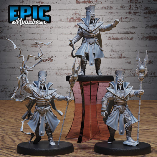 Mummy Lord (Medium) | #123 - Death Desert by EPIC Miniatures | High Quality Premium Resin | Mage, Egypt, Mummies, Staff, Wizard, Enemies