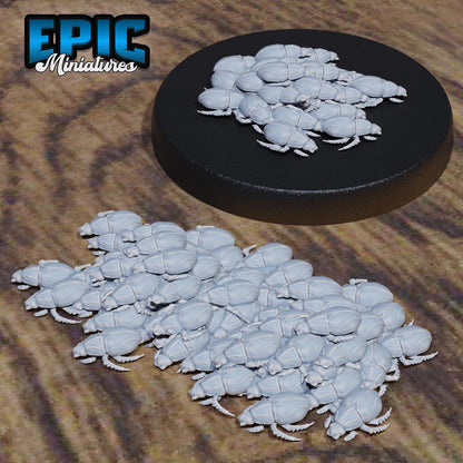 Scarab Swarm | #123 - Death Desert by EPIC Miniatures | High Quality Premium Resin | Bugs, Creatures, Beast, Animals, Insects, Swarms, Legs