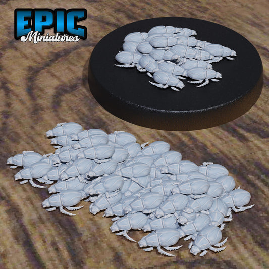 Scarab Swarm | #123 - Death Desert by EPIC Miniatures | High Quality Premium Resin | Bugs, Creatures, Beast, Animals, Insects, Swarms, Legs