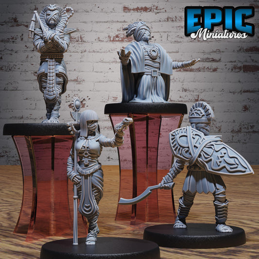 Mummy Army pt2 (Medium) | #123 - Death Desert by EPIC Miniatures | High Quality Premium Resin | Mummies, Egyptians, Egypt, Desert, Undead