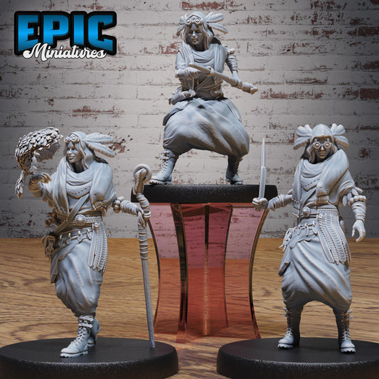 Desert Druid (Medium) | #123 - Death Desert by EPIC Miniatures | High Quality Premium Resin | Druids, Nature, Birds, Female, Woman, Owl