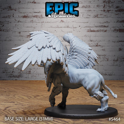 Winged Red Bull Beast (Large) | #123 - Death Desert by EPIC Miniatures | High Quality Premium Resin | Beast, Animal, Creature, Cow, Flying