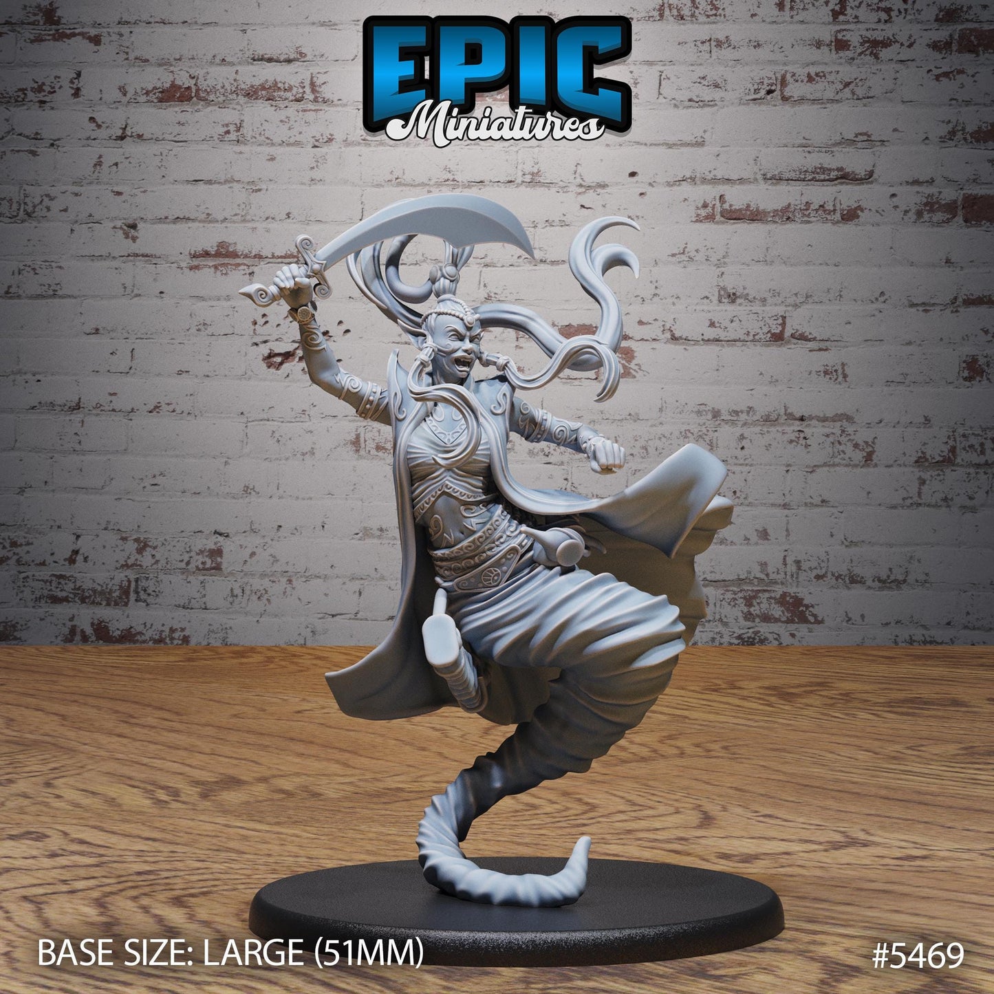 Djinni Female (Medium) | #123 - Death Desert by EPIC Miniatures | High Quality Premium Resin | Magic, Genie, Egypt, Egpytian, Lamp, Mage