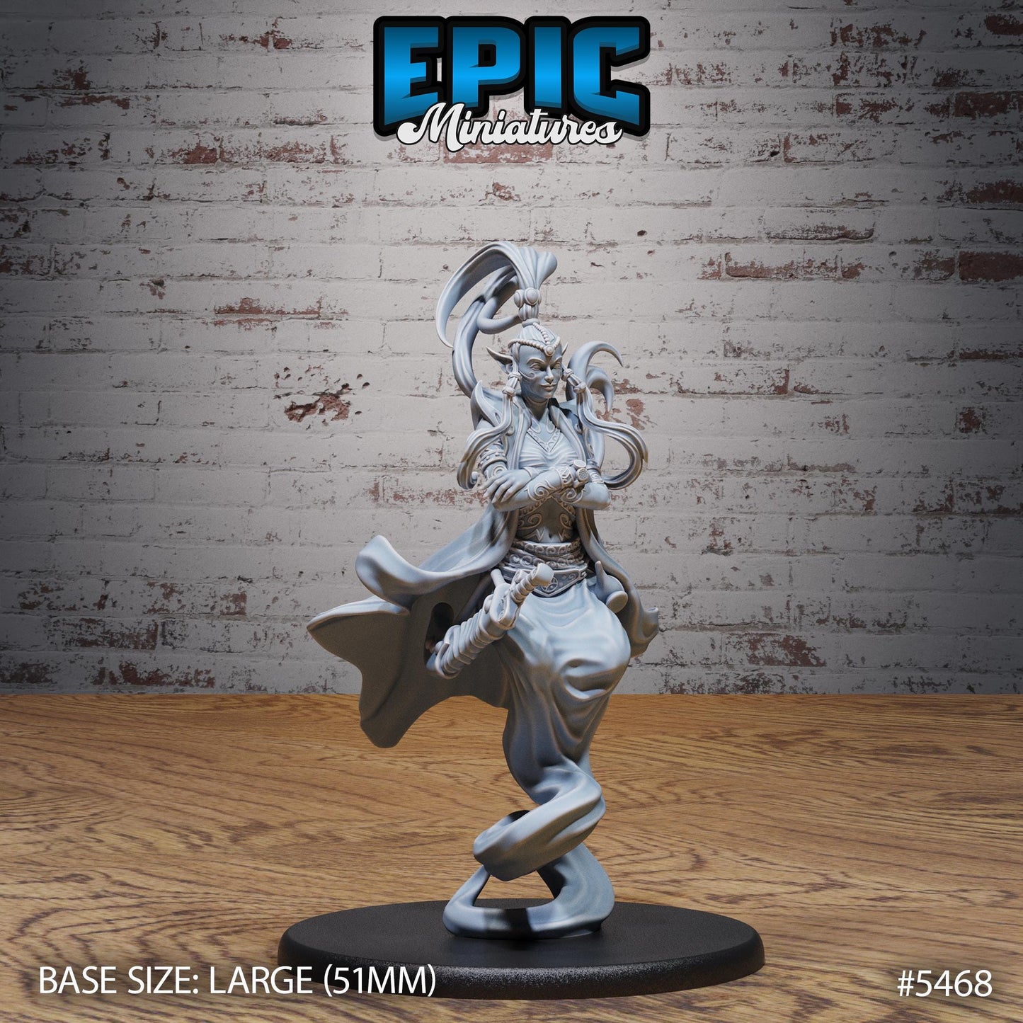 Djinni Female (Medium) | #123 - Death Desert by EPIC Miniatures | High Quality Premium Resin | Magic, Genie, Egypt, Egpytian, Lamp, Mage