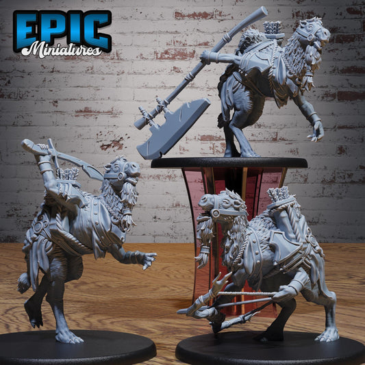 Camel Folk Warrior (Large) | #123 - Death Desert by EPIC Miniatures | High Quality Premium Resin | Bow, Animal, Beast, Enemy, Camelfolk, NPC