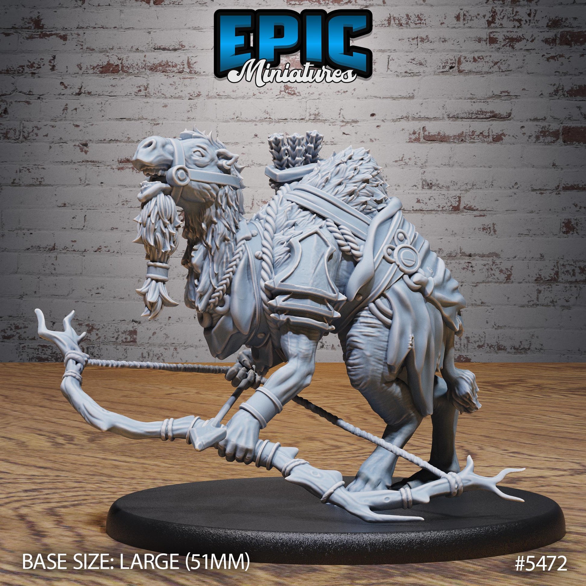 Camel Folk Warrior (Large) | #123 - Death Desert by EPIC Miniatures | High Quality Premium Resin | Bow, Animal, Beast, Enemy, Camelfolk, NPC