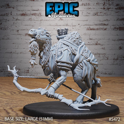 Camel Folk Warrior (Large) | #123 - Death Desert by EPIC Miniatures | High Quality Premium Resin | Bow, Animal, Beast, Enemy, Camelfolk, NPC