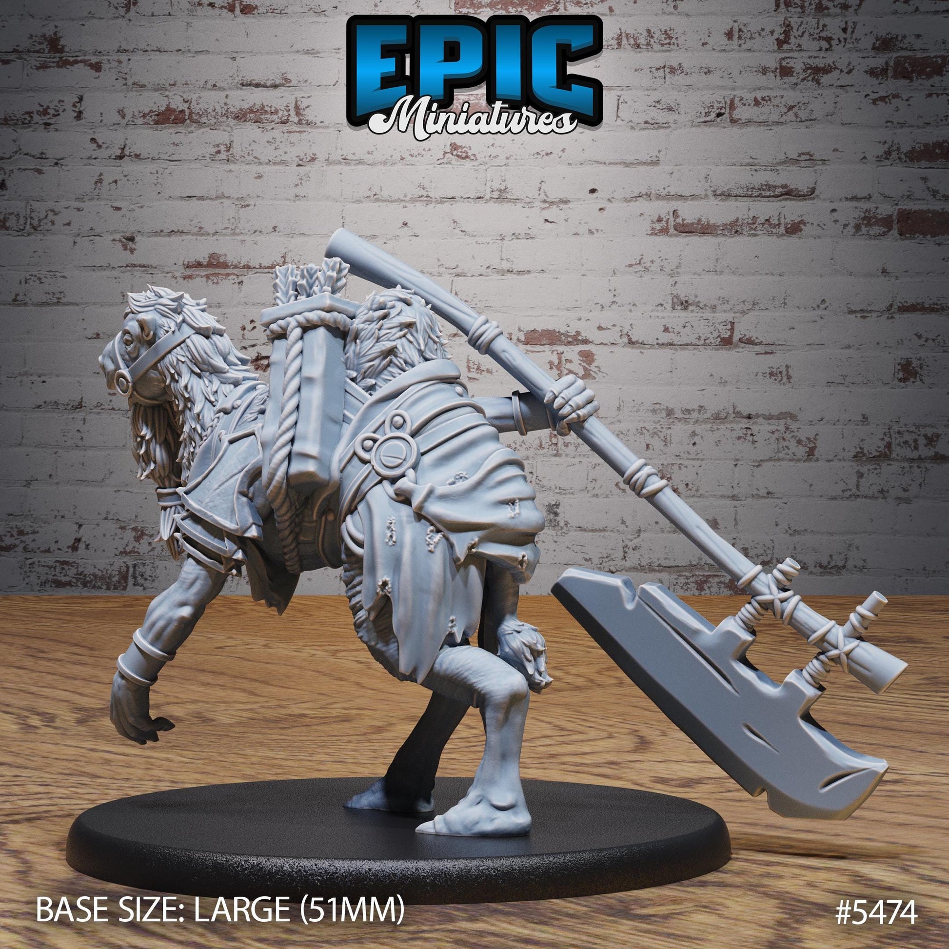 Camel Folk Warrior (Large) | #123 - Death Desert by EPIC Miniatures | High Quality Premium Resin | Bow, Animal, Beast, Enemy, Camelfolk, NPC