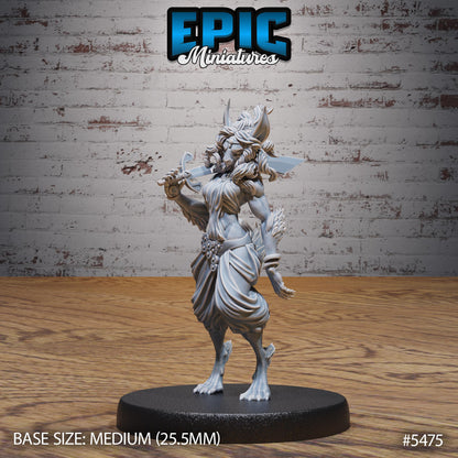 Lynx Folk Dancer (Medium) | #123 - Death Desert by EPIC Miniatures | High Quality Premium Resin | Furry, Tabaxi, Female, Lady, Woman, Fox