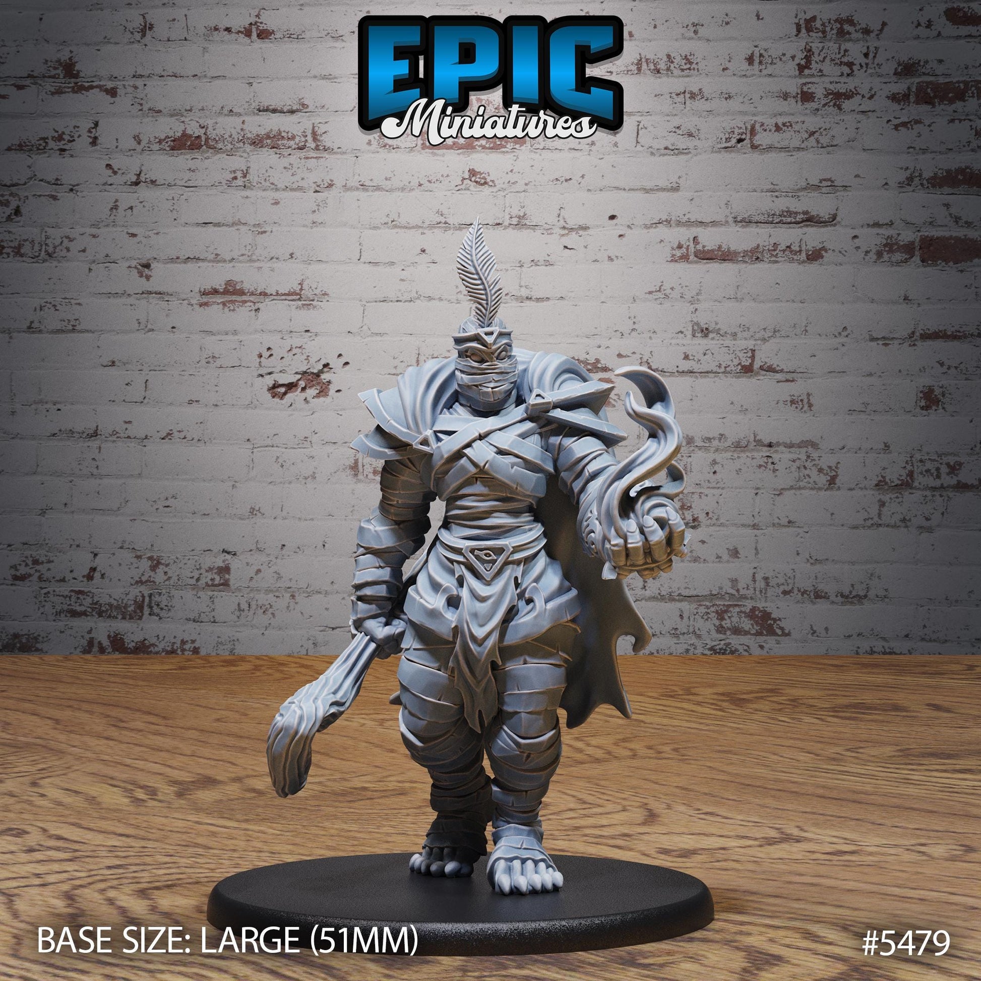 Mummy Champion (Large) | #123 - Death Desert by EPIC Miniatures | High Quality Premium Resin | Undead, Egyptian, Fighter, Boxer, Hand Combat