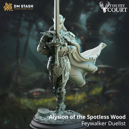 Alysion of the Spotless Wood - Feywalker Duelist (Medium) | DM Stash | A Fey Court | Sword, Female, Fighter, Elf, Half-Elf, Woman, Barbarian
