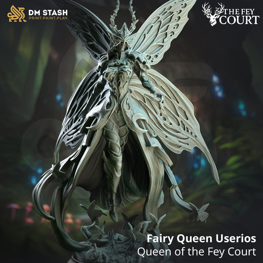 Fairy Queen Userios - Queen of the Fey Court (Large) | DM Stash | A Fey Court | Princess, Butterfly, Druid, Magic, Papallona, Wings, Female