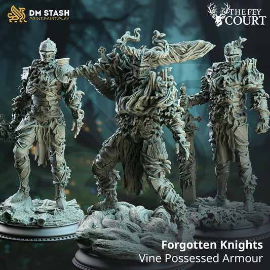 Forgotten Knights - Vine Possessed Armour (Medium) | DM Stash | A Fey Court | Enemies, Knights, Paladin, Forest, Evil, Enemies, Soldiers