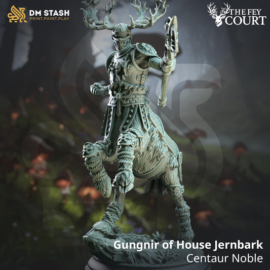 Gungnir of House Jernbark - Centaur Noble (Large) | DM Stash | A Fey Court | Centaurs, Druid, Armor, Shield, Paladin, Satyr, BattleAxe