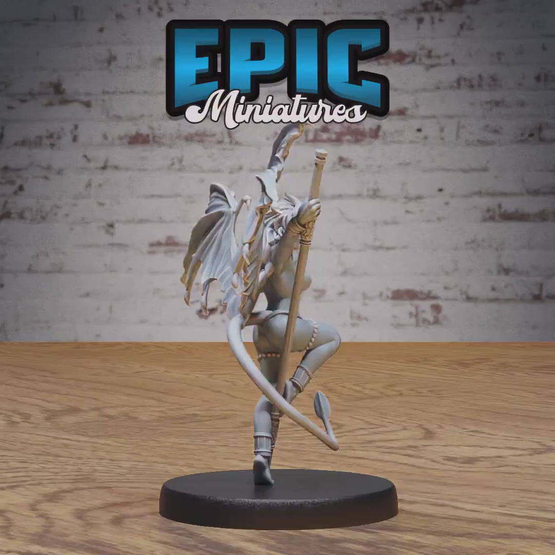 Succubus Demon NSWF Edition (Medium) | Premium DnD Miniatures | High Quality Resin | D&D RPG | Naked, Nipples, Breasts, Seduce, Seductress