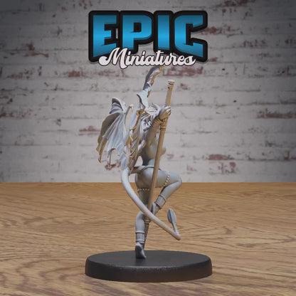 Succubus Demon NSWF Edition (Medium) | Premium DnD Miniatures | High Quality Resin | D&D RPG | Naked, Nipples, Breasts, Seduce, Seductress