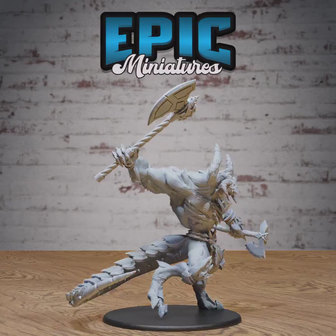 Arch-Devil Diablo (Huge) | Premium DnD Minis High Quality Resin | D&D RPG | Tail, Axe, Scythe, Hell, Demon, Tail, Massive, Enemy, Evil