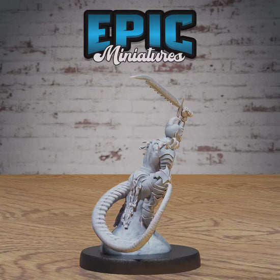 Tail Devil (Medium) | Premium DnD Miniatures | High Quality Resin | D&D RPG | Demon, Githyanki, Lizard, Sword, Fighter, 28mm, Attack, Enemy