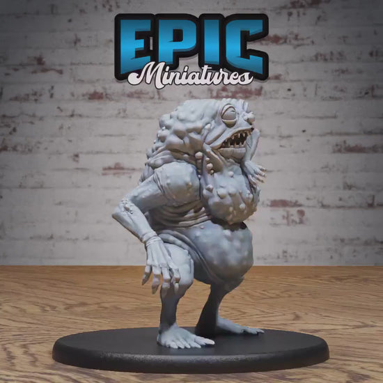 Sewer Toad Miniature (Medium) | Premium DnD Minis | High Quality Resin | Beast, Large, Arms, Frog, Tongue, Bayou, Gross, Eat, Sag, Swamp