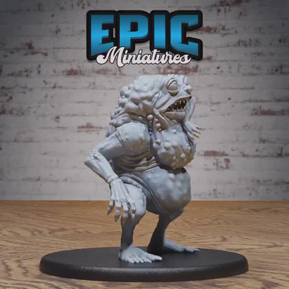 Sewer Toad Miniature (Medium) | Premium DnD Minis | High Quality Resin | Beast, Large, Arms, Frog, Tongue, Bayou, Gross, Eat, Sag, Swamp