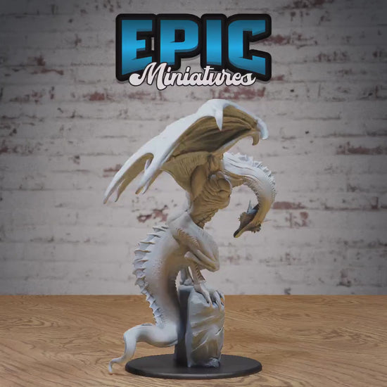 Inferno Wyvern (Huge + Wings) | Premium DnD Minis High Quality Resin | D&D RPG | Dragon, Wyverns, Flying, Rock, Standing, Beast, Creature