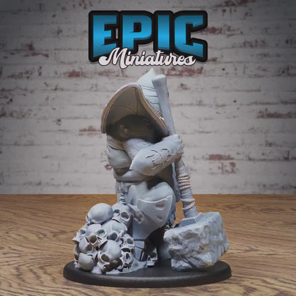 Viziers Abomination (Large) | Premium DnD Minis High Quality Resin Miniature | Male, Evil, Monster, Axes, Hammer, Big, Ugly, Skeleton, Skull