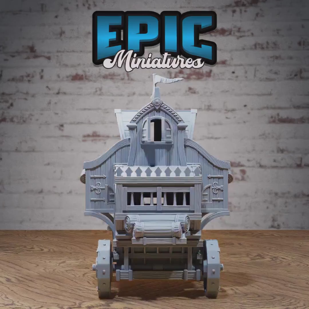 Wooden Wagon | #119 - Ancient Nature EPIC Miniatures | High Quality Premium Resin | Cart, Carriage, Horse, Wagons, Travel, Structures