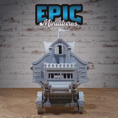 Wooden Wagon | #119 - Ancient Nature EPIC Miniatures | High Quality Premium Resin | Cart, Carriage, Horse, Wagons, Travel, Structures