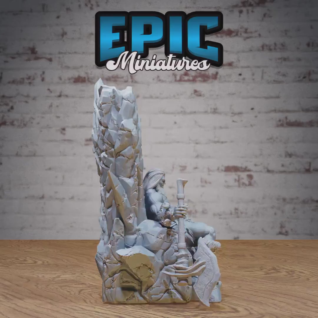 Jotun Frost Giant (Huge) | Premium DnD Miniatures | High Quality Resin | D&D RPG | EPIC | Ice Throne, Hammer, King, North, Frost, Barbarian