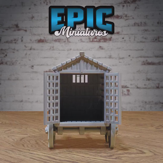 Prison Cages | Premium DnD Miniatures | High Quality Resin | D&D RPG | EPIC | Cage, Crate, Lock, Prison, Cells, Transport, Carriage, Western