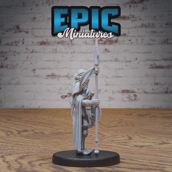 Oriental Army A (Medium) |Premium DnD Minis High Quality Resin Miniature| Soldier, Guard Merchant, Arabian Desert, Middle East, Scroll, Male
