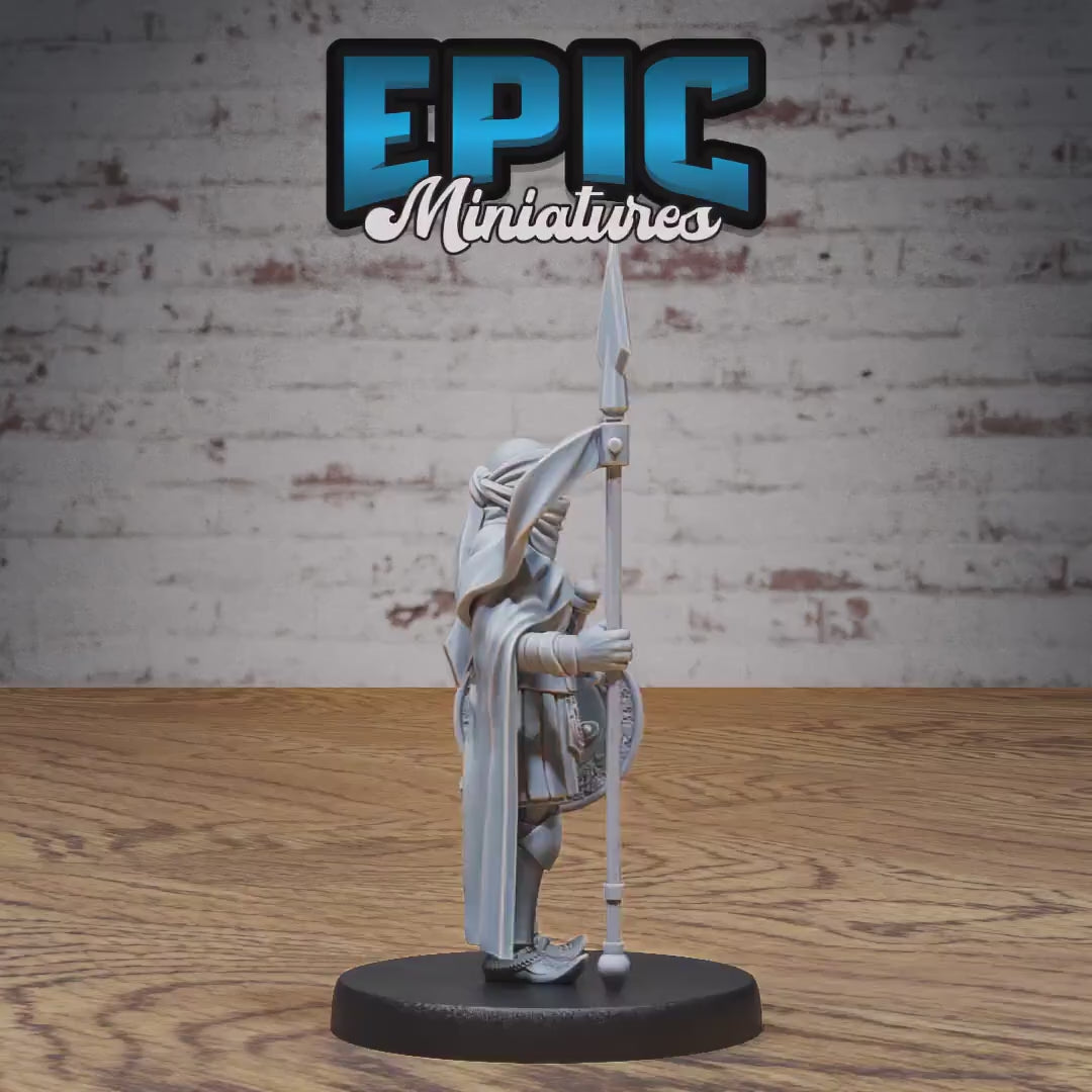Oriental Army A (Medium) |Premium DnD Minis High Quality Resin Miniature| Soldier, Guard Merchant, Arabian Desert, Middle East, Scroll, Male
