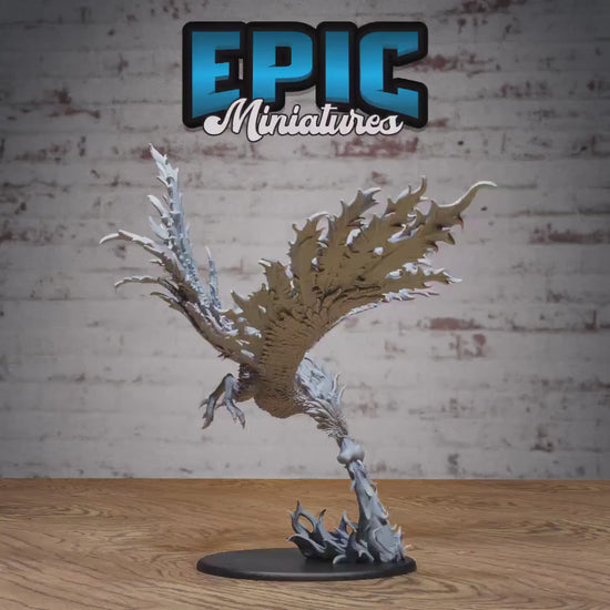 Primordial Phoenix Miniature (Huge) | Premium DnD Minis | High Quality Resin | Flame, Fire, Dragon, Feathers, Flying, Beast, Flames, HP