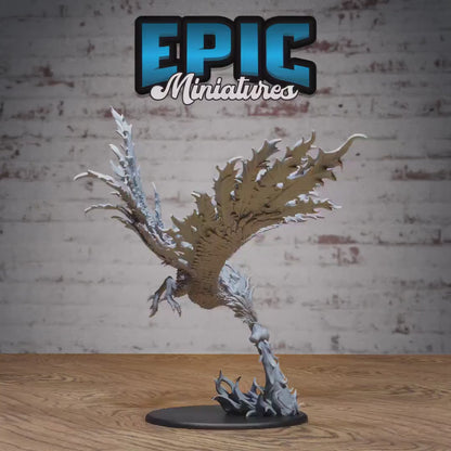 Primordial Phoenix Miniature (Huge) | Premium DnD Minis | High Quality Resin | Flame, Fire, Dragon, Feathers, Flying, Beast, Flames, HP