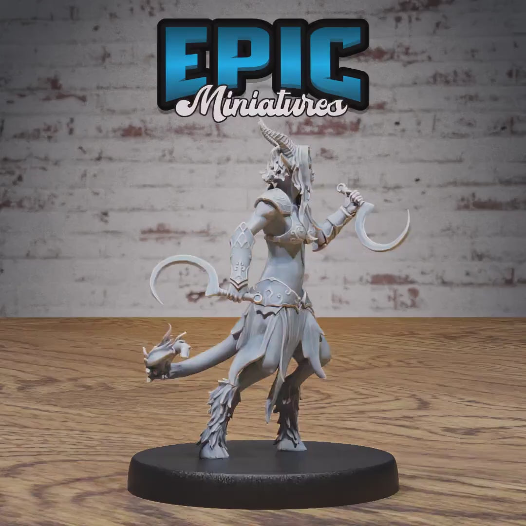 Satyr Tiefling Female (Medium) | #119 - Ancient Nature EPIC Miniatures