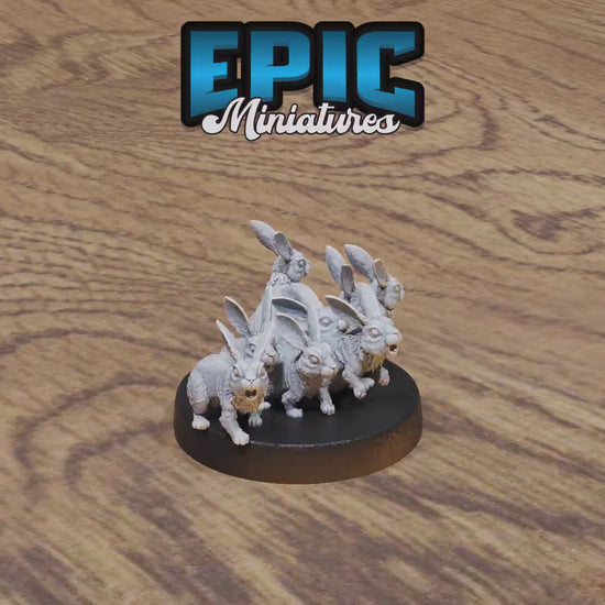 Rabbit Swarms | Premium DnD Miniatures | High Quality Resin | D&D RPG | Swarm, Bundle, Rabbits, Bunnies, Bunny, Creature, Beast, Small, Cute