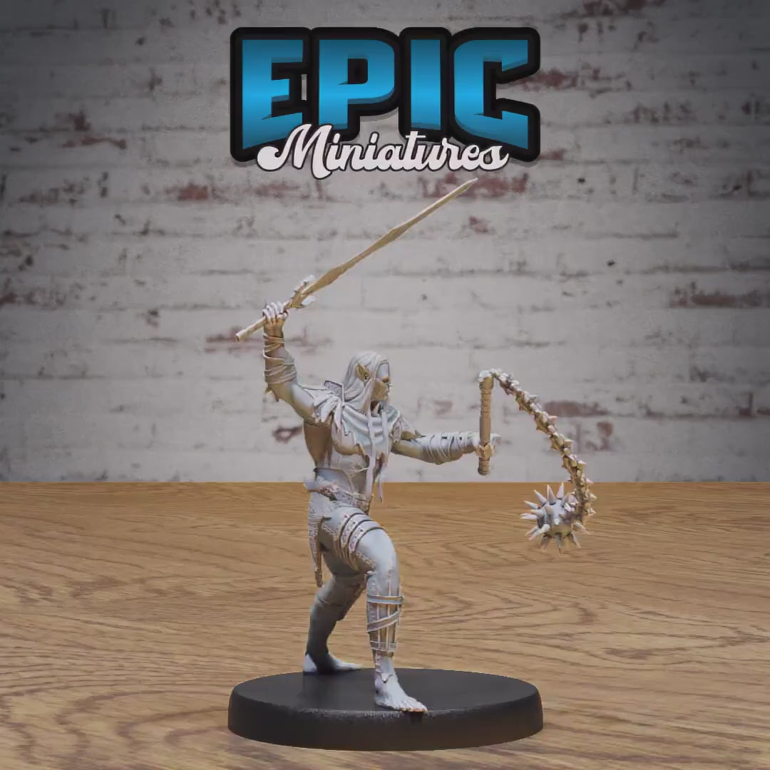 Half-Drow Slave Master (Medium) | Premium DnD Miniatures | High Quality Resin | D&D RPG | EPIC | Male Drow, Elf, Chain, Whip Sword, Loviatar