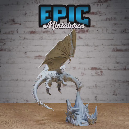 Beowulf Dragon (Huge + Wings) | Premium DnD Miniatures | High Quality Resin | D&D RPG | EPIC | Dragons, Ice, Fire-Breathing, Flying, Wyrm