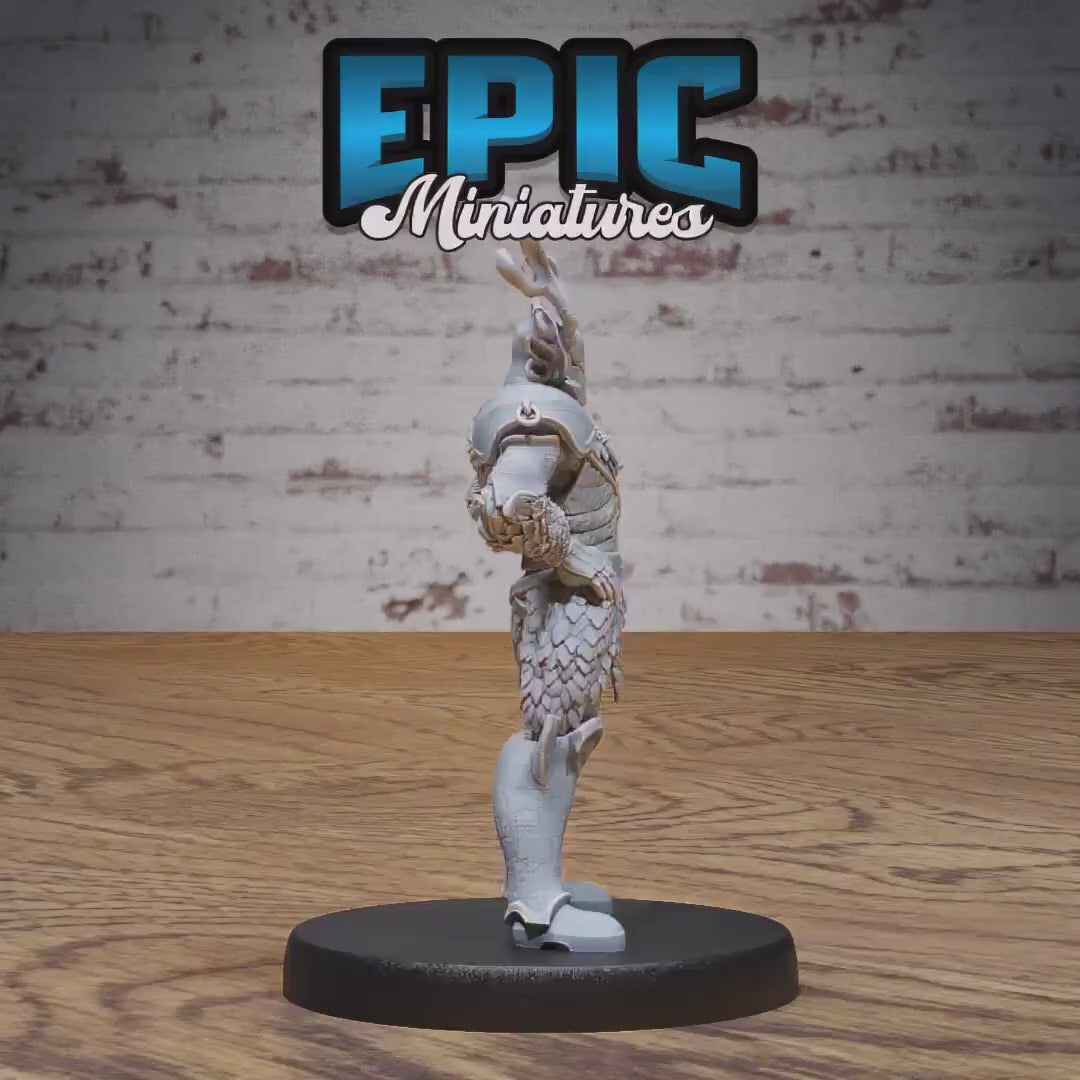 Male Woodland Knight Miniature (Medium) | Premium DnD Minis High Quality Resin | Fantasy, Druid, Antlers, Ranger, Bow, Crouch