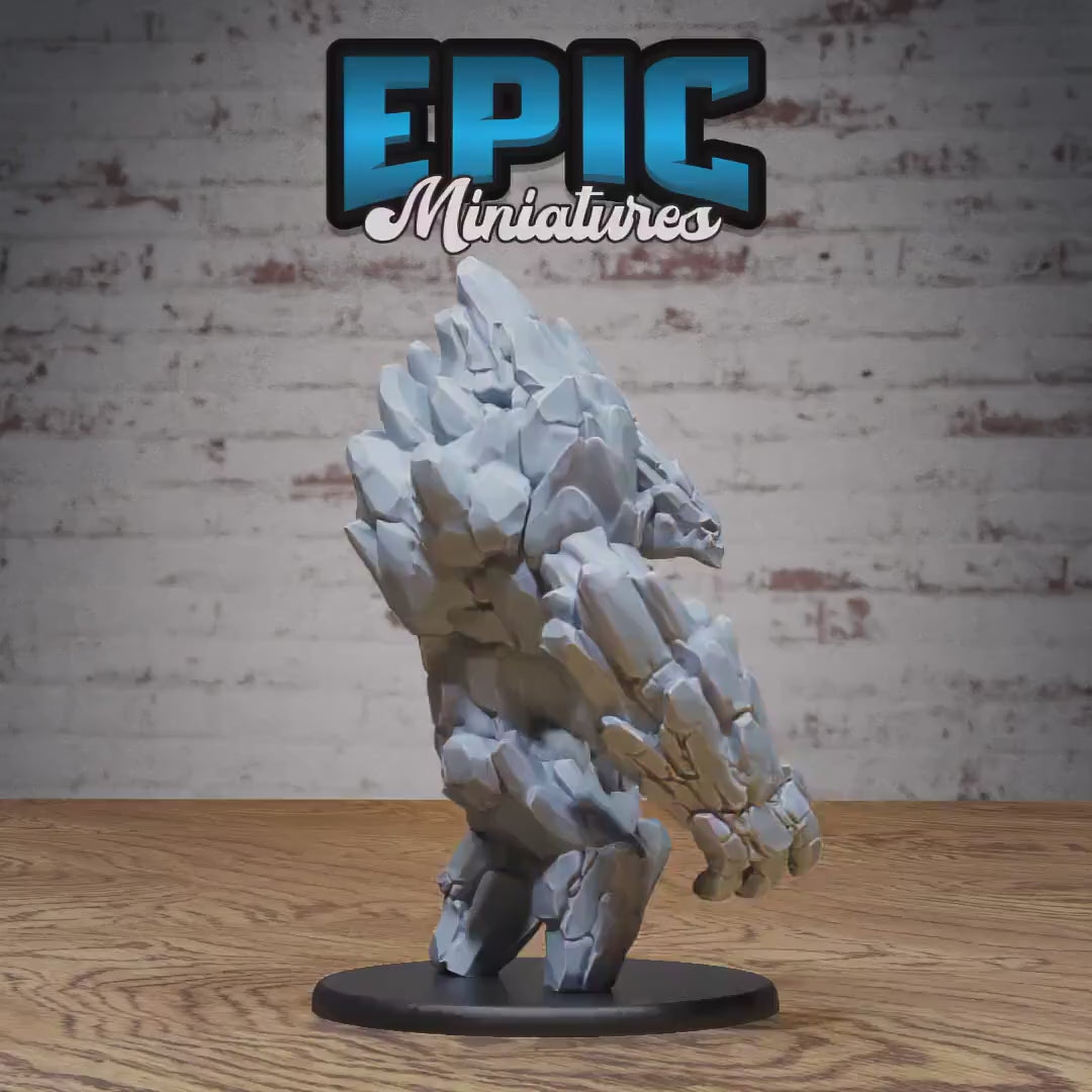 Earth Elemental (Large) | Premium DnD Minis | High Quality Resin Miniature | Fantasy, Rocks, Golem, Troll, Earth, Rock, Stone, Creature