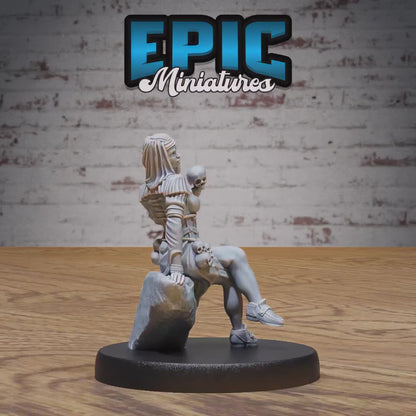 Dark Nun (Medium) | Premium DnD Miniatures | High Quality Resin | D&D RPG | Skull, Evil, Religious, Underdark, Sword, Skeleton, Nuns, Priest