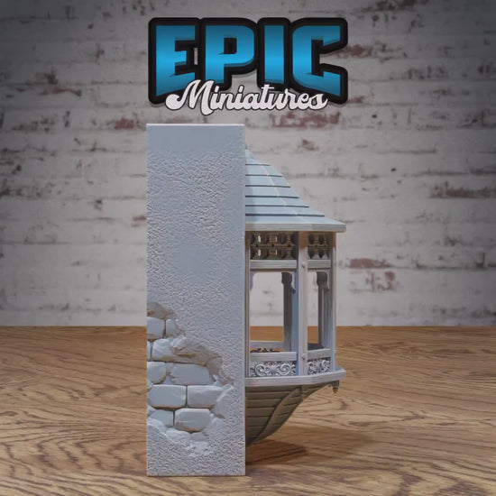Decorative Elements | Premium DnD Minis High Quality Resin Miniature | City, Windows, Doors, Balcony, Stairs, Broken, Scatter, Roof, Door