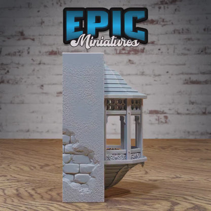 Decorative Elements | Premium DnD Minis High Quality Resin Miniature | City, Windows, Doors, Balcony, Stairs, Broken, Scatter, Roof, Door