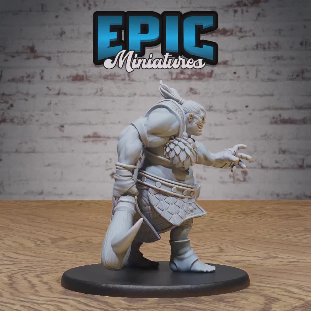 Orog Female (Large) | Premium DnD Miniatures | High Quality Resin | D&D RPG | Orc, Giant, Troll, Goblin, Fat, Club, Axes, Dual Wield, Ogre